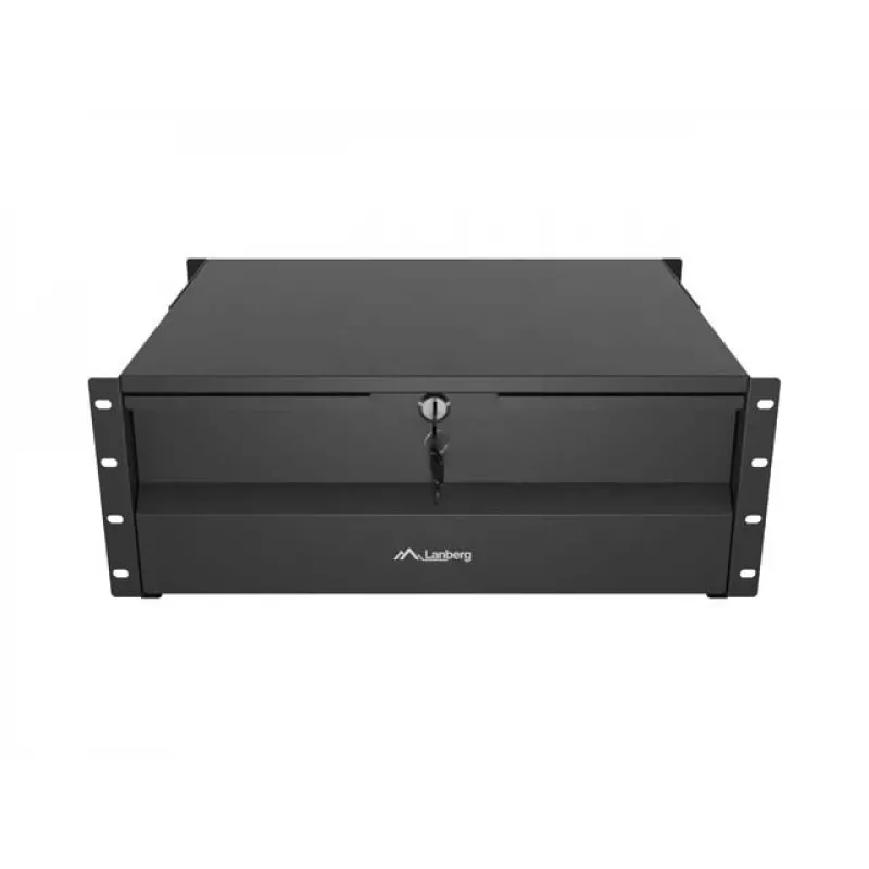 LANBERG 4U 19-inch Fixed Shelf 360mm Black 90kg Load Capacity