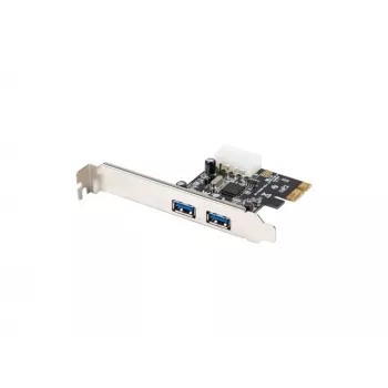 Lanberg PCE-US3-002 Vidinė USB 3.2 Gen 1 PCI Express kortelė su 2 išoriniais prievadais ir 1 vidiniu jungtuvu