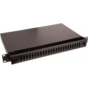 Lanview LVO231552 19 colių 1U 24-Port Fibre Patch Panel SC Duplex/LC Quad, Rack-Mount, Juoda