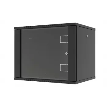 LANVIEW RWF09U45BL 19 colių 6U sieninis tinklo spintelis, greito surinkimo plokščias paketas, 600x450x368mm, juodas