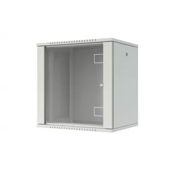 LANVIEW RWF12U45WH Quick Assembly Flat Pack 19 6U sieninis tinklo spintelis (juodas, su grūdinto stiklo durimis)