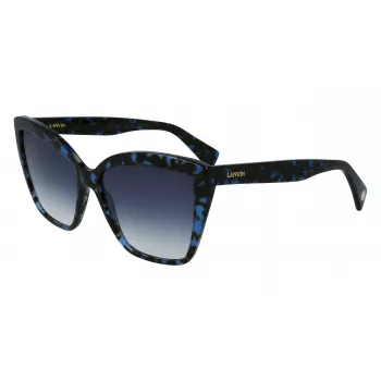 LANVIN moteriški drugelio formos akiniai nuo saulės LNV617S-425 mėlyni gradientiniai 59mm