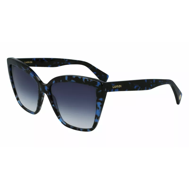 LANVIN moteriški drugelio formos akiniai nuo saulės LNV617S-425 mėlyni gradientiniai 59mm