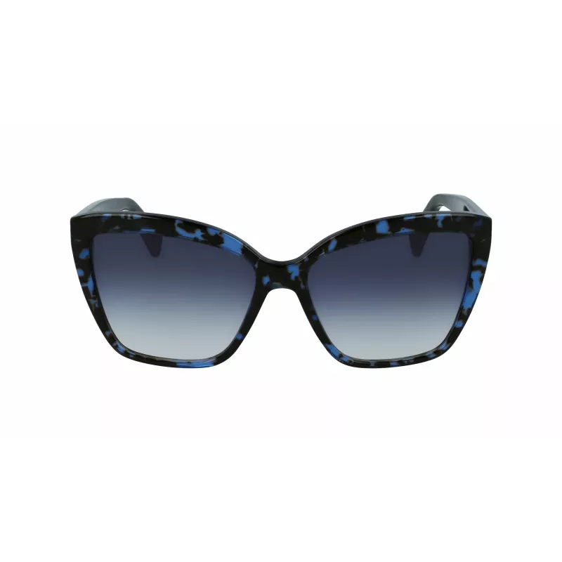 LANVIN moteriški drugelio formos akiniai nuo saulės LNV617S-425 mėlyni gradientiniai 59mm