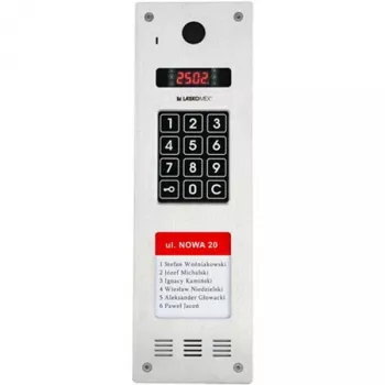 Laskomex CP-2533NR-040 Siauras vertikalus audio skydelis, nerūdijantis plienas, su RFID skaitytuvu