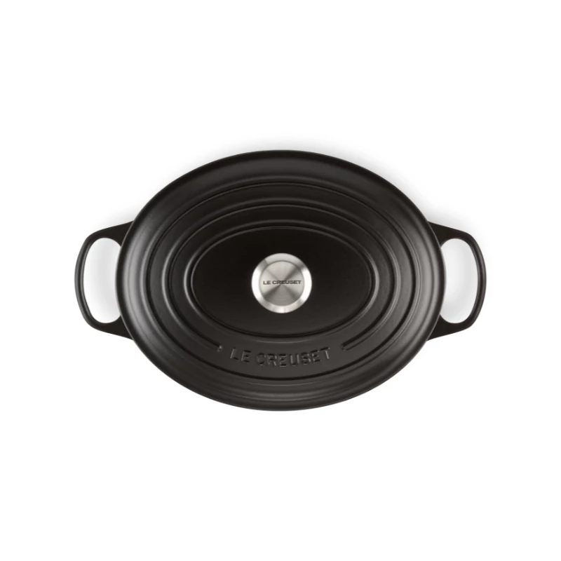 Le Creuset Signature Oval Roaster 31 cm Black Emaliuotas ketus (4.7L)