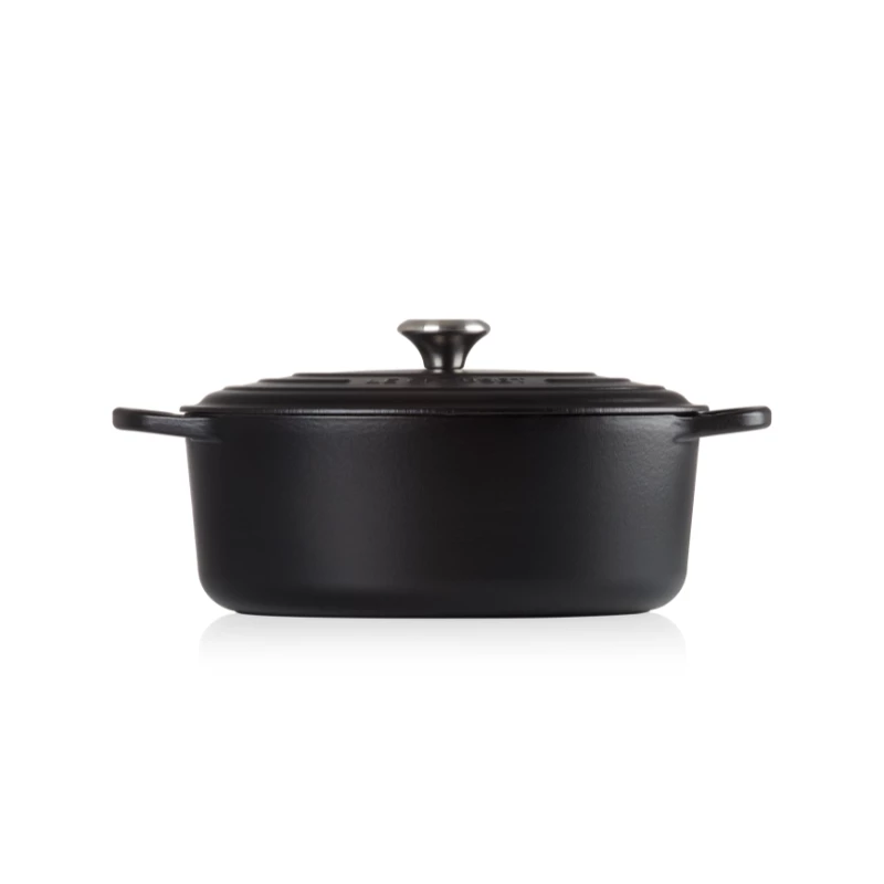 Le Creuset Signature Oval Roaster 31 cm Black Emaliuotas ketus (4.7L)