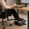 LEAN Reguliuojamas ergonomiškas biuro pakojis su 3 masažo lygiais, juodas