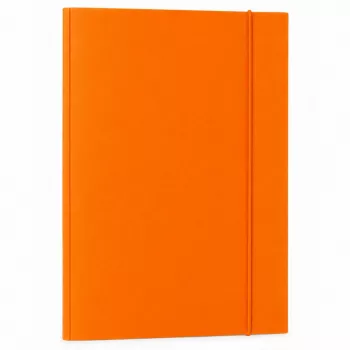 LEAN kartoninis aplankas su elastine juostele, lakuotas, A4, 300 g/m², oranžinis