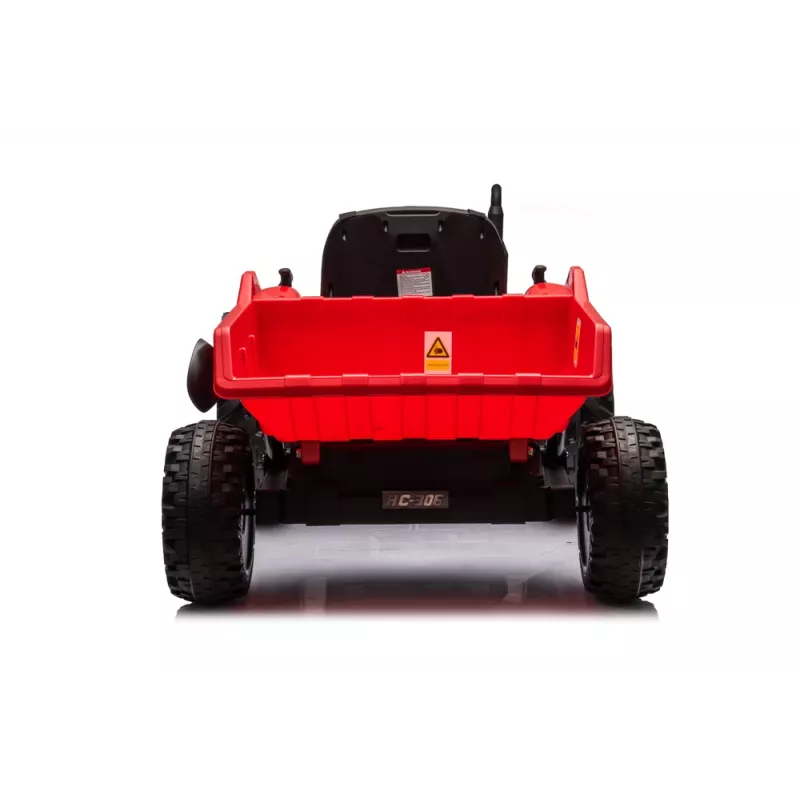 LEAN CARS 24V Baterinis traktorius HC-306 Raudonas su priekaba