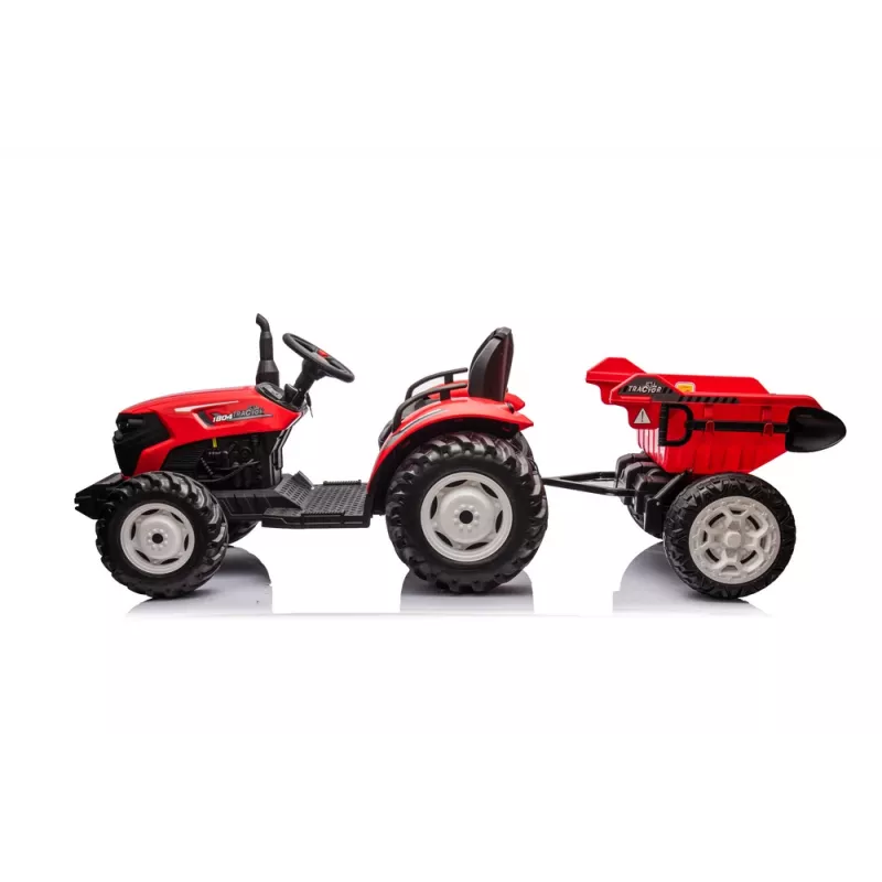 LEAN CARS 24V Baterinis traktorius HC-306 Raudonas su priekaba