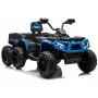 LEAN CARS Baterijinis keturratis ATV 6 ratų su priekaba JC606 24V 4x4 mėlynas