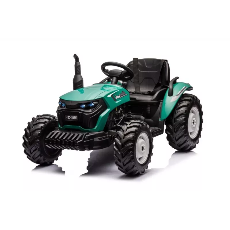 LEAN CARS vaikiškas traktorius su akumuliatoriumi HC-306 tamsiai žalias 24V