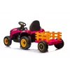 LEAN CARS baterijomis varomas traktorius BBH-030 rožinis