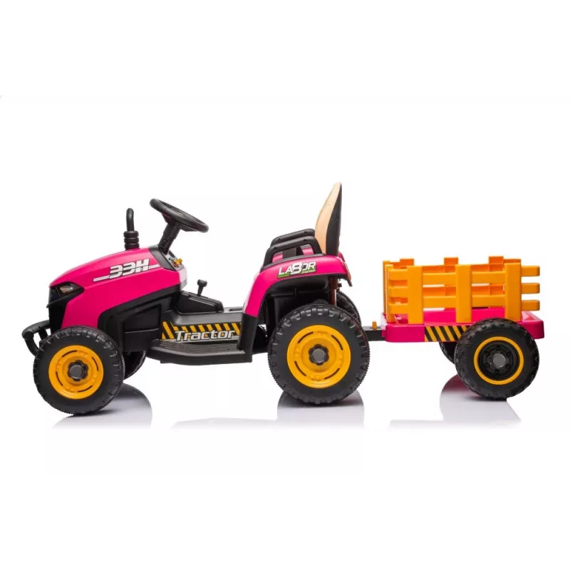 LEAN CARS baterijomis varomas traktorius BBH-030 rožinis