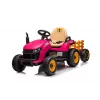 LEAN CARS baterijomis varomas traktorius BBH-030 rožinis
