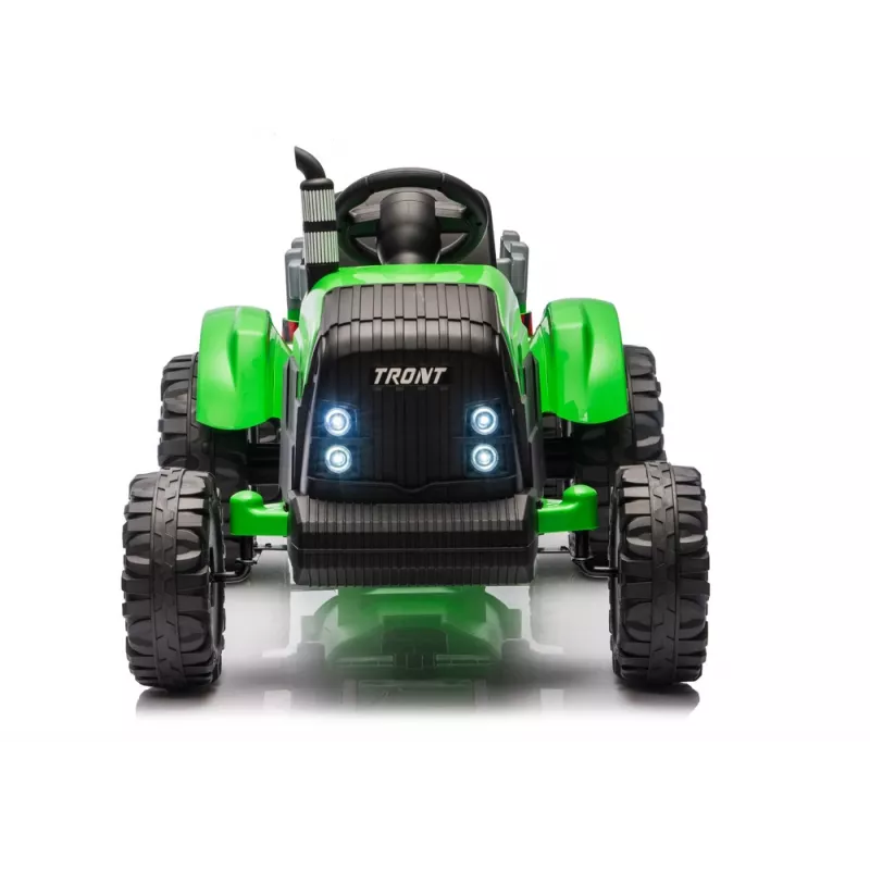 LEAN CARS CH9959B baterinis traktorius su priekaba, šviesiai žalias, 24V