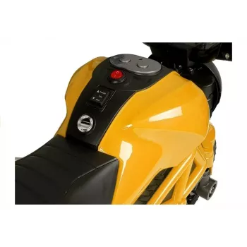 LEAN CARS Electric Ride On Motorbike GTM1188 Yellow LED Light