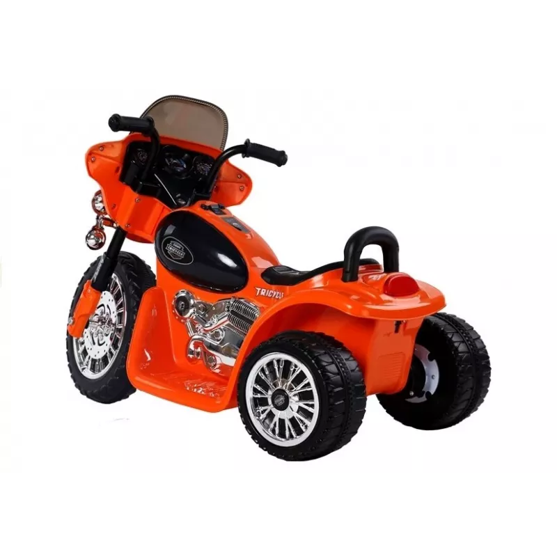 LEAN CARS Elektrinis motociklas vaikams JT568 Policija Oranžinis LED