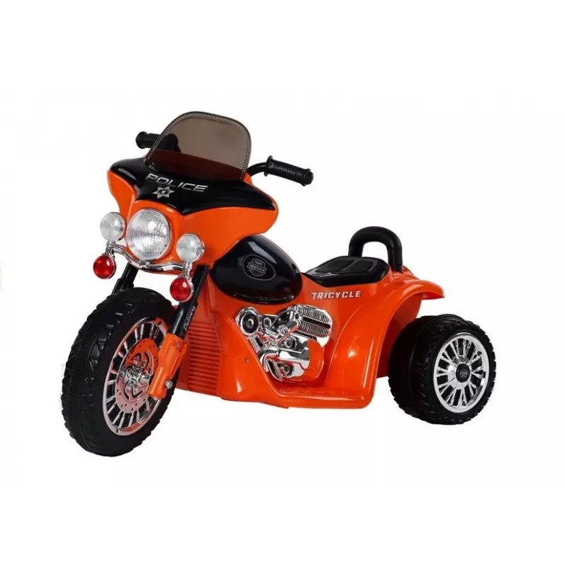 LEAN CARS Elektrinis motociklas vaikams JT568 Policija Oranžinis LED