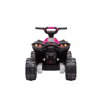 LEAN CARS elektrinis keturratis HL568 rožinis – 12V 2x30W vaikų ATV su muzika, LED žibintais, 30 kg talpa
