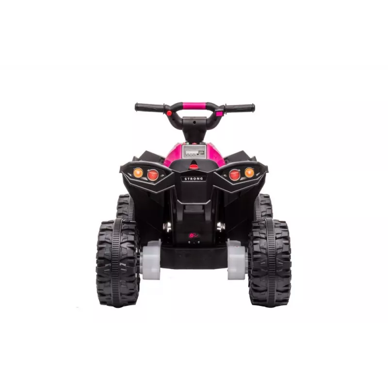 LEAN CARS elektrinis keturratis HL568 rožinis – 12V 2x30W vaikų ATV su muzika, LED žibintais, 30 kg talpa