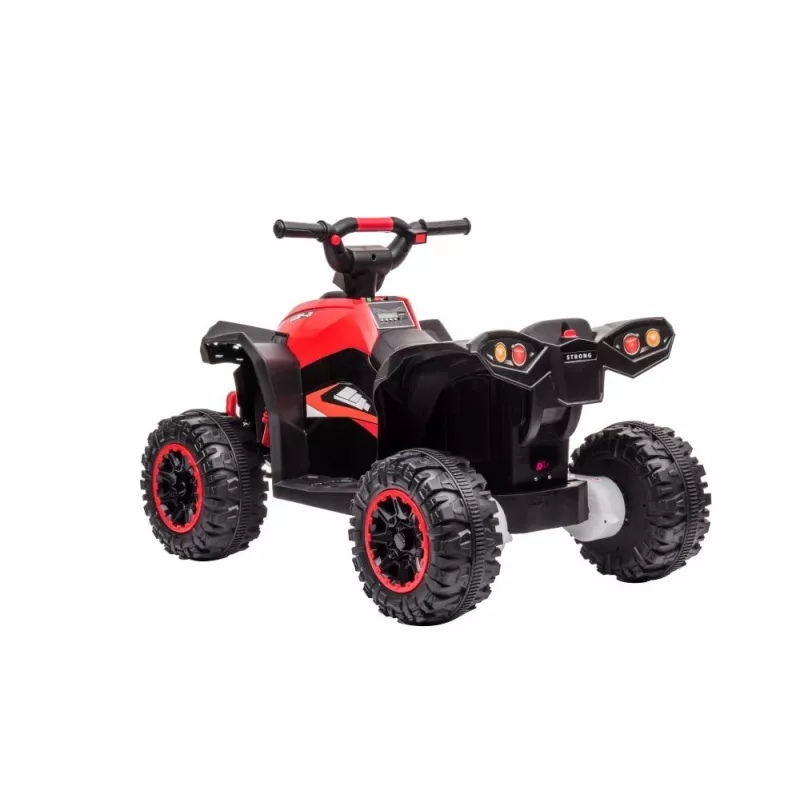 LEAN CARS elektrinis keturratis HL568 raudonas 6V baterija maitinamas vaikiškas ATV su LED žibintais ir muzika