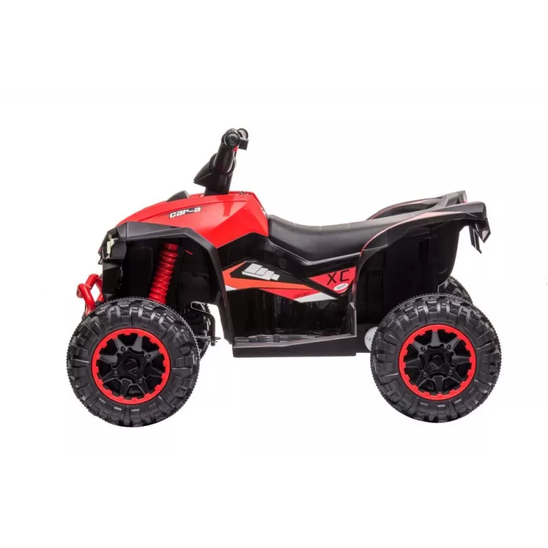 LEAN CARS elektrinis keturratis HL568 raudonas 6V baterija maitinamas vaikiškas ATV su LED žibintais ir muzika