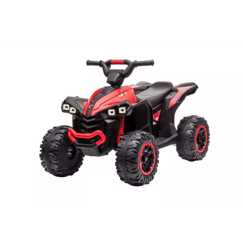 LEAN CARS elektrinis keturratis HL568 raudonas 6V baterija maitinamas vaikiškas ATV su LED žibintais ir muzika