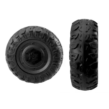 LEAN CARS EVA Wheel A032 - 10 colių vientisas putplasčio ratas vežimėliui, 45 mm plotis, juodas
