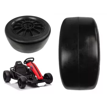 LEAN CARS priekinis ratas gokartui SX1968 – 220 mm EVA putų padanga, ABS ratlankis, juodas