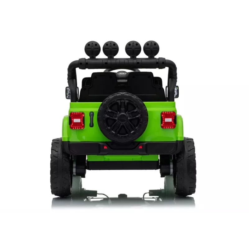 LEAN CARS Jeep Rubicon DK-JWR558 24V Žalias vaikiškas elektrinis automobilis