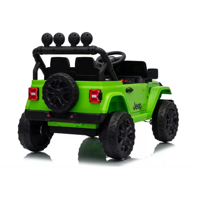 LEAN CARS Jeep Rubicon DK-JWR558 24V Žalias vaikiškas elektrinis automobilis