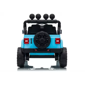 LEAN CARS Jeep Rubicon DK-JWR558 24V Šviesiai mėlynas elektrinis vaikiškas automobilis su tėvų nuotolinio valdymo pultu