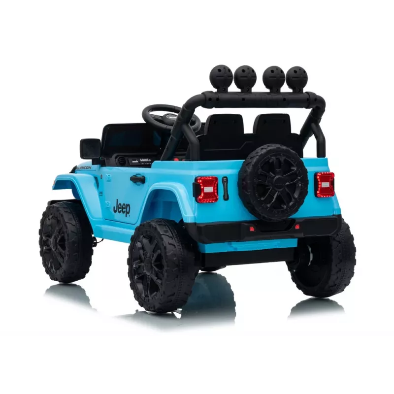 LEAN CARS Jeep Rubicon DK-JWR558 24V Šviesiai mėlynas elektrinis vaikiškas automobilis su tėvų nuotolinio valdymo pultu