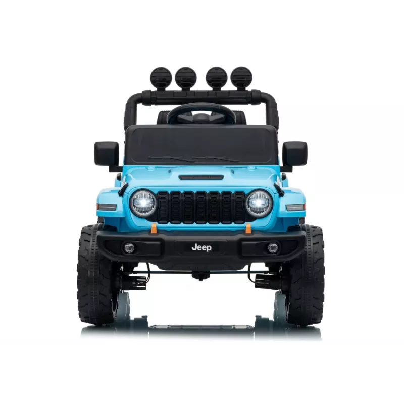 LEAN CARS Jeep Rubicon DK-JWR558 24V Šviesiai mėlynas elektrinis vaikiškas automobilis su tėvų nuotolinio valdymo pultu