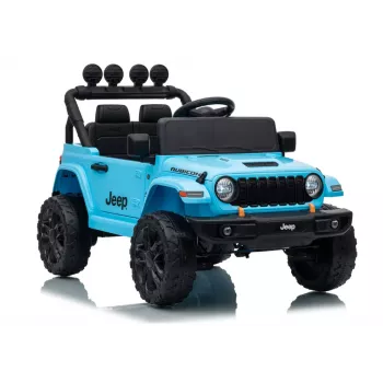 LEAN CARS Jeep Rubicon DK-JWR558 24V Šviesiai mėlynas elektrinis vaikiškas automobilis su tėvų nuotolinio valdymo pultu