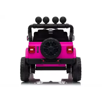 LEAN CARS Jeep Rubicon DK-JWR558 24V Pink – elektrinis vaikiškas visureigis