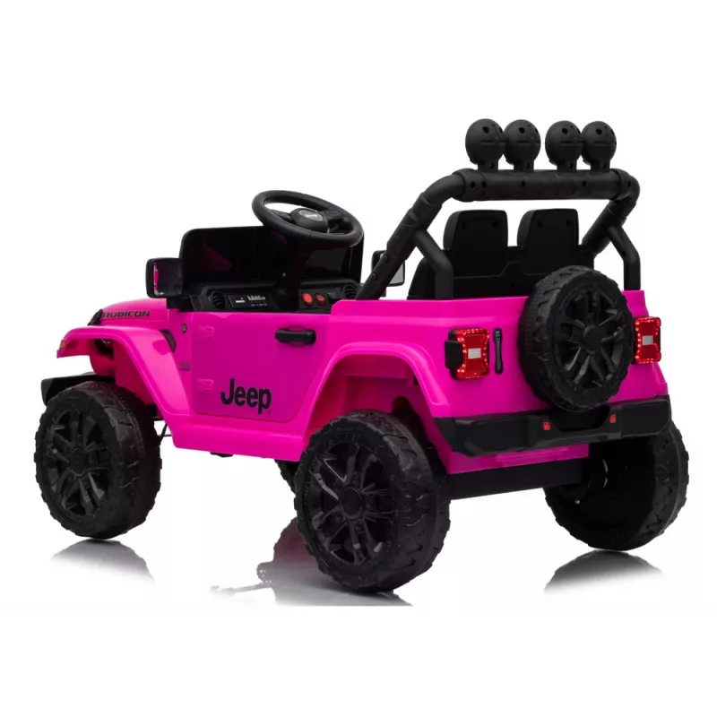 LEAN CARS Jeep Rubicon DK-JWR558 24V Pink – elektrinis vaikiškas visureigis