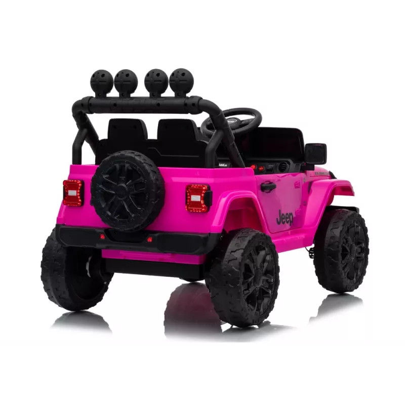 LEAN CARS Jeep Rubicon DK-JWR558 24V Pink – elektrinis vaikiškas visureigis