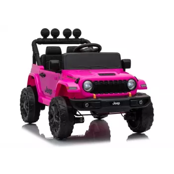 LEAN CARS Jeep Rubicon DK-JWR558 24V Pink – elektrinis vaikiškas visureigis