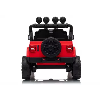 LEAN CARS Jeep Rubicon DK-JWR558 24V Raudonas elektrinis automobilis
