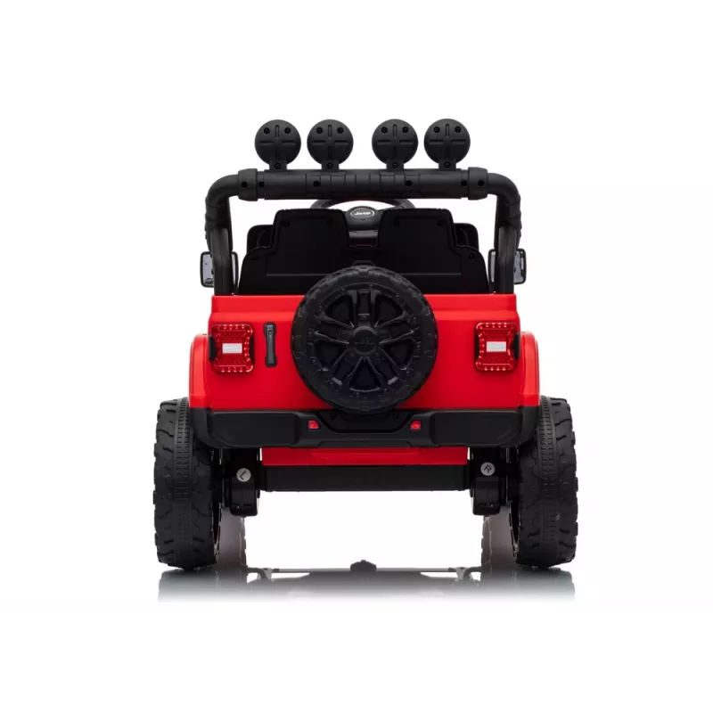LEAN CARS Jeep Rubicon DK-JWR558 24V Raudonas elektrinis automobilis