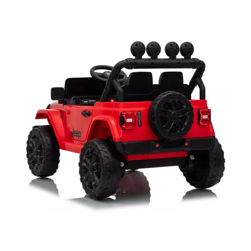 LEAN CARS Jeep Rubicon DK-JWR558 24V Raudonas elektrinis automobilis