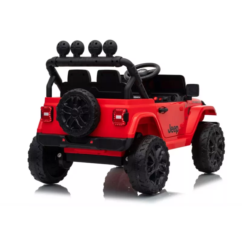 LEAN CARS Jeep Rubicon DK-JWR558 24V Raudonas elektrinis automobilis