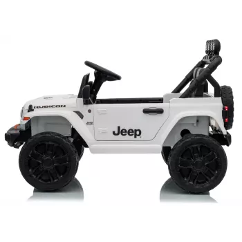 LEAN CARS Jeep Rubicon DK-JWR558 24V Baltas elektrinis vaikiškas automobilis
