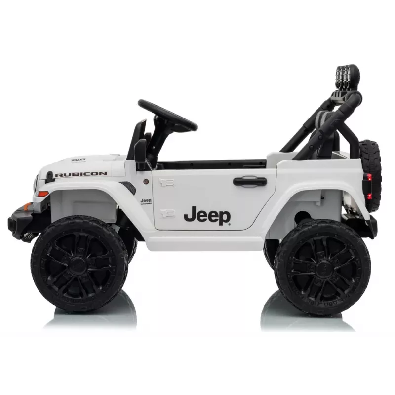 LEAN CARS Jeep Rubicon DK-JWR558 24V Baltas elektrinis vaikiškas automobilis