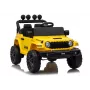 LEAN CARS Jeep Rubicon DK-JWR558 24V Geltonas elektrinis visureigis vaikams su nuotolinio valdymo pultu