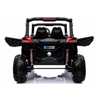LEAN CARS Jeep XMX603 elektrinis vaikiškas automobiliukas - juodas su MP4 grotuvu