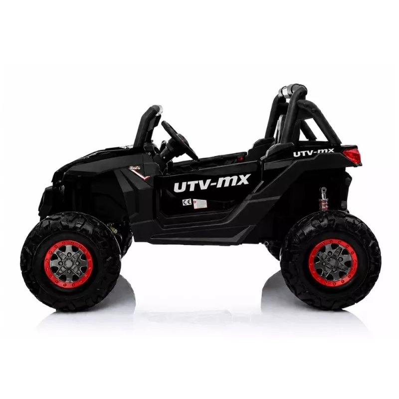 LEAN CARS Jeep XMX603 elektrinis vaikiškas automobiliukas - juodas su MP4 grotuvu